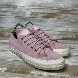 Converse CTAS OX Low Womens Size 7.5 Shoes Pink Foam Leather Fashion Sneakers